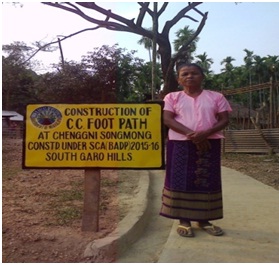 Construction of CC footpath at Chenggni Songmong